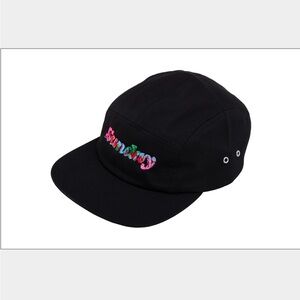 SUNDAY CLASSY SCRIBBLE 5-PANEL CAMPER HAT
Black w/ Multicolor Embroidery